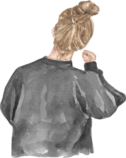 Sweater Girl Back View Painting